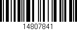 Código de barras (EAN, GTIN, SKU, ISBN): '14807841'