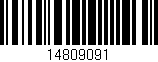 Código de barras (EAN, GTIN, SKU, ISBN): '14809091'