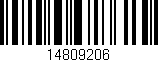Código de barras (EAN, GTIN, SKU, ISBN): '14809206'