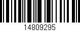 Código de barras (EAN, GTIN, SKU, ISBN): '14809295'