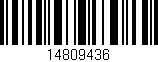 Código de barras (EAN, GTIN, SKU, ISBN): '14809436'