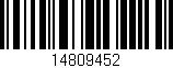 Código de barras (EAN, GTIN, SKU, ISBN): '14809452'