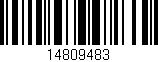 Código de barras (EAN, GTIN, SKU, ISBN): '14809483'