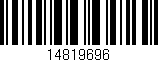 Código de barras (EAN, GTIN, SKU, ISBN): '14819696'