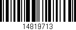 Código de barras (EAN, GTIN, SKU, ISBN): '14819713'