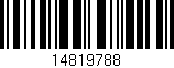 Código de barras (EAN, GTIN, SKU, ISBN): '14819788'