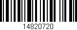 Código de barras (EAN, GTIN, SKU, ISBN): '14820720'