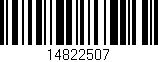 Código de barras (EAN, GTIN, SKU, ISBN): '14822507'