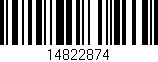 Código de barras (EAN, GTIN, SKU, ISBN): '14822874'