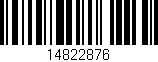 Código de barras (EAN, GTIN, SKU, ISBN): '14822876'