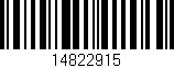 Código de barras (EAN, GTIN, SKU, ISBN): '14822915'