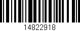Código de barras (EAN, GTIN, SKU, ISBN): '14822918'