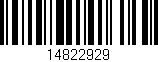 Código de barras (EAN, GTIN, SKU, ISBN): '14822929'