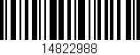 Código de barras (EAN, GTIN, SKU, ISBN): '14822988'