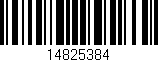 Código de barras (EAN, GTIN, SKU, ISBN): '14825384'