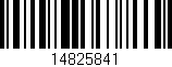 Código de barras (EAN, GTIN, SKU, ISBN): '14825841'