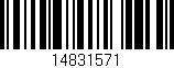 Código de barras (EAN, GTIN, SKU, ISBN): '14831571'