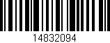 Código de barras (EAN, GTIN, SKU, ISBN): '14832094'