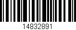Código de barras (EAN, GTIN, SKU, ISBN): '14832891'
