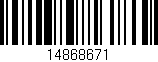 Código de barras (EAN, GTIN, SKU, ISBN): '14868671'