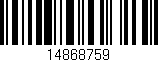 Código de barras (EAN, GTIN, SKU, ISBN): '14868759'