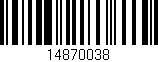 Código de barras (EAN, GTIN, SKU, ISBN): '14870038'