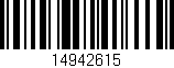 Código de barras (EAN, GTIN, SKU, ISBN): '14942615'