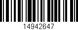 Código de barras (EAN, GTIN, SKU, ISBN): '14942647'