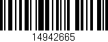 Código de barras (EAN, GTIN, SKU, ISBN): '14942665'