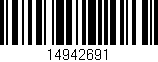 Código de barras (EAN, GTIN, SKU, ISBN): '14942691'