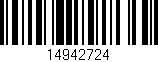 Código de barras (EAN, GTIN, SKU, ISBN): '14942724'