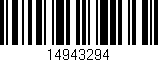 Código de barras (EAN, GTIN, SKU, ISBN): '14943294'