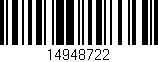 Código de barras (EAN, GTIN, SKU, ISBN): '14948722'