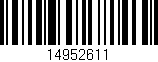 Código de barras (EAN, GTIN, SKU, ISBN): '14952611'