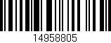 Código de barras (EAN, GTIN, SKU, ISBN): '14958805'