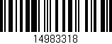 Código de barras (EAN, GTIN, SKU, ISBN): '14983318'