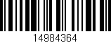 Código de barras (EAN, GTIN, SKU, ISBN): '14984364'