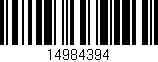 Código de barras (EAN, GTIN, SKU, ISBN): '14984394'