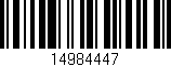 Código de barras (EAN, GTIN, SKU, ISBN): '14984447'