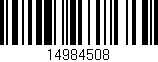 Código de barras (EAN, GTIN, SKU, ISBN): '14984508'