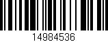 Código de barras (EAN, GTIN, SKU, ISBN): '14984536'