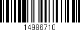 Código de barras (EAN, GTIN, SKU, ISBN): '14986710'