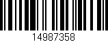 Código de barras (EAN, GTIN, SKU, ISBN): '14987358'