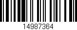 Código de barras (EAN, GTIN, SKU, ISBN): '14987364'