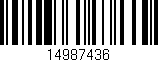 Código de barras (EAN, GTIN, SKU, ISBN): '14987436'