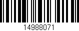 Código de barras (EAN, GTIN, SKU, ISBN): '14988071'