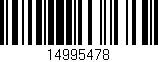 Código de barras (EAN, GTIN, SKU, ISBN): '14995478'