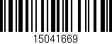 Código de barras (EAN, GTIN, SKU, ISBN): '15041669'
