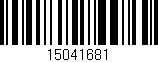 Código de barras (EAN, GTIN, SKU, ISBN): '15041681'