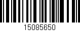 Código de barras (EAN, GTIN, SKU, ISBN): '15085650'